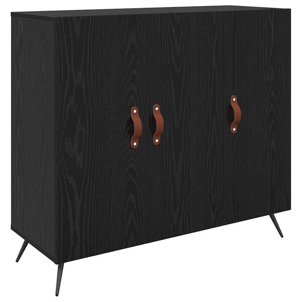 vidaXL Sideboard Sort eg 89,5 x 34 x 80 cm Konstrueret tr&aelig;
