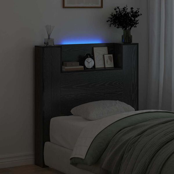 vidaXL Hovedg&aelig;rde Sort eg 100 x 15 x 103,5 cm Konstrueret tr&aelig;