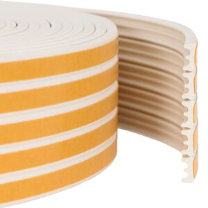 vidaXL Selvklebende vindues t&aelig;tningsb&aring;nd Hvid 15 x 8 mm 12 m EPDM-skum