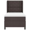 vidaXL Box spring seng med madras M&oslash;rkebrun 100 x 200 cm Stof