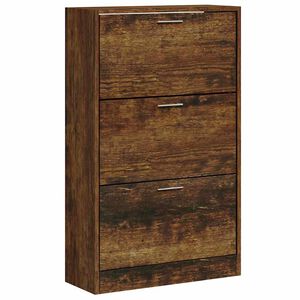 vidaXL skoskab 63x24x103 cm konstrueret tr&aelig; r&oslash;get egetr&aelig;sfarve