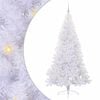 vidaXL Kunstigt juletr&aelig; med 300 LED'er Hvid 210 cm PVC og St&aring;l