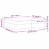vidaXL Box spring seng Mørkegrå og Hvid 200 x 200 cm Velourstof