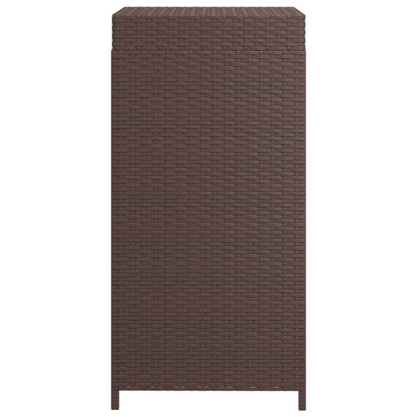 vidaXL skraldespand 40x40x80 cm polyrattan brun