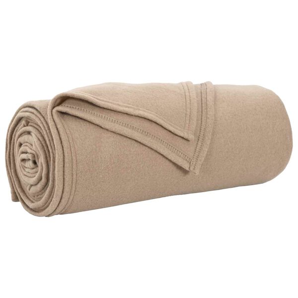 vidaXL Kastet&aelig;pper 6 pcs Camel 240 x 220 cm Fleece