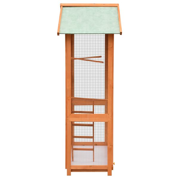 vidaXL fuglebur 125,5x59,5x164 cm massivt fyrre- og grantræ