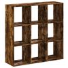 vidaXL bogreol 102x32x102 cm konstrueret tr&aelig; r&oslash;get egetr&aelig;sfarve