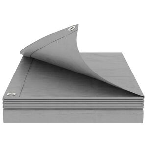 vidaXL Presenning med &oslash;jer Lysegr&aring; 2 x 3 m 90 gsm PE