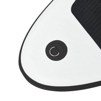 vidaXL oppusteligt paddleboard med sejl sort og hvid