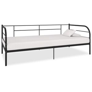 vidaXL stel til daybed 90x200 cm metal sort