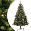 vidaXL Kunstig Hengende Juletr&aelig; 300 LEDs Gr&oslash;n 210 cm PVC og PE