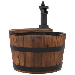 vidaXL font&aelig;ne med pumpe 28x28x34,5 cm massivt fyrretr&aelig;