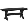 vidaXL Spiseb&aelig;nk NOAIN 120 x 41 x 45 cm Massivt fyrretr&aelig; Sort