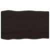 vidaXL bordplade 80x50x(2-4) cm naturlig kant behandlet tr&aelig; m&oslash;rkebrun