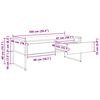 vidaXL Sofabord med skuffe Artisan eg 100 x 46 x 40 cm Konstrueret tr&aelig;