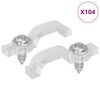 vidaXL LED Strip Clips 2 pcs Transparent 23,8 x 7,3 x 4,3 mm