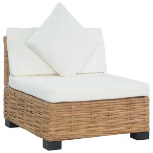 vidaXL sofa uden arml&aelig;n med hynder naturlig rattan