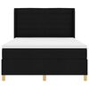 vidaXL Box spring seng med madras Sort 140 x 200 cm Stof