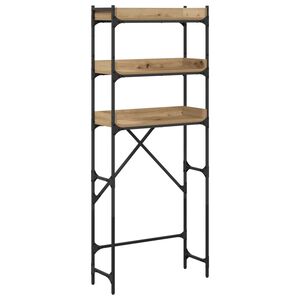 vidaXL Vaskemaskinehylde med hylde Artisan Egetr&aelig; 67 x 25 x 163 cm