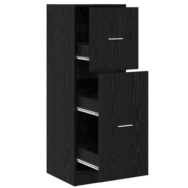 vidaXL Apoteker Kabinet Sort eg 40 x 41 x 118 cm Konstrueret tr&aelig;