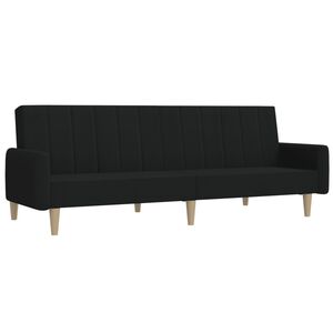 vidaXL 2-personers sovesofa stof sort