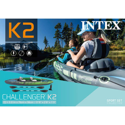 Intex oppustelig kajak Challenger K2 351 x 76 x 38 cm 68306NP