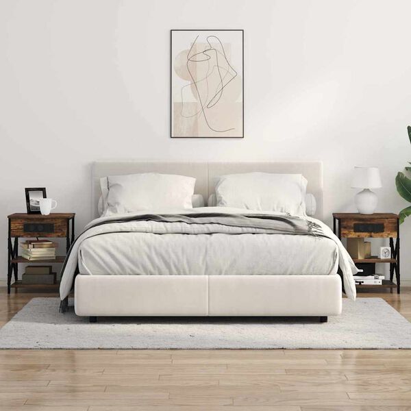 vidaXL Natskab med hylde R&oslash;get eg 41 x 31 x 51 cm Konstrueret tr&aelig;