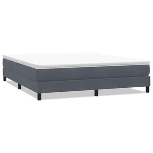 vidaXL kontinentalseng uden madras 180x210 cm fl&oslash;jl m&oslash;rkegr&aring;