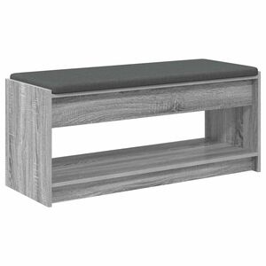 vidaXL Hallb&aelig;nk Gr&aring; Sonoma 103 x 38 x 45 cm Kunstigt tr&aelig; og stof