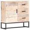 vidaXL sk&aelig;nk 73 x 30 x 75 cm massivt akacietr&aelig; hvid