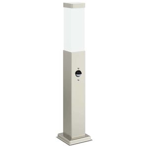 vidaXL pullertlampe med sensor 50 cm rustfrit st&aring;l IP44