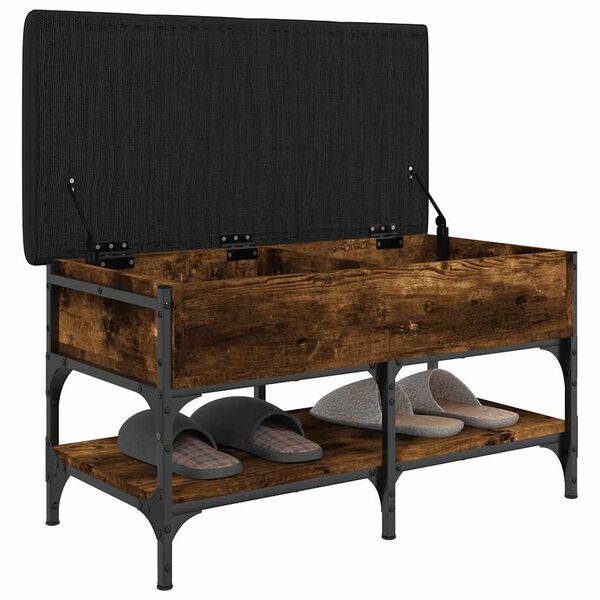 vidaXL skob&aelig;nk 82x42x45 cm konstrueret tr&aelig; r&oslash;get egetr&aelig;sfarve