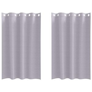 vidaXL M&oslash;rkl&aelig;gningsgardiner med ringe 2 stk. Metal Gr&aring; 175 x 140 cm