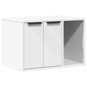 vidaXL toiletskjuler til kattebakke 60x40x40 cm konstrueret tr&aelig; hvid