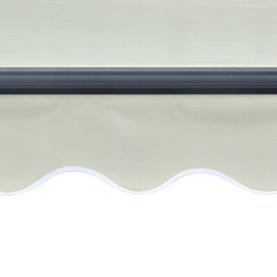 vidaXL foldemarkise med vindsensor og LED 400x300 cm cremefarvet