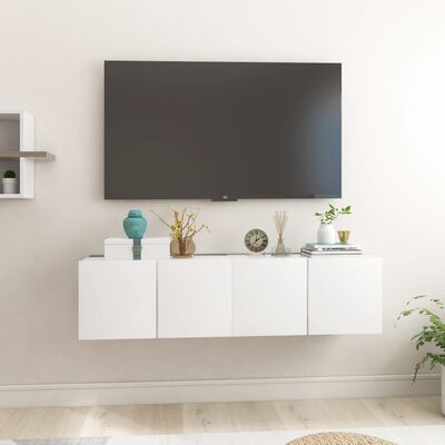 vidaXL væghængte tv-skabe 2 stk. 60x30x30 cm hvid