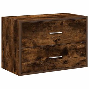vidaXL skab med 2 skuffer 60x31x40 cm r&oslash;get egetr&aelig;sfarve