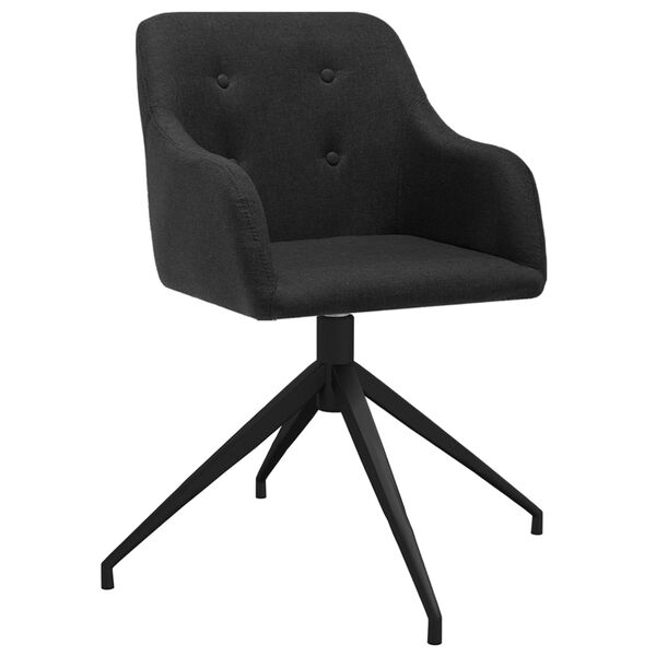 vidaXL drejelige spisebordsstole 2 stk. stof sort