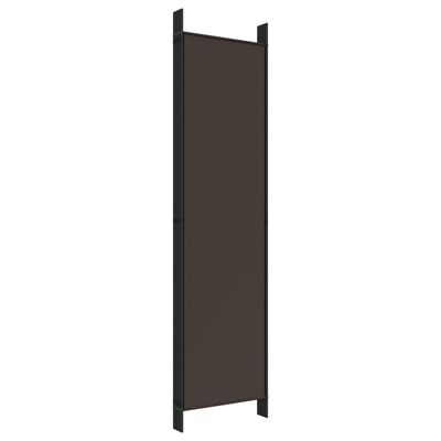 vidaXL 6-panels rumdeler 300x200 cm stof brun