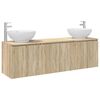 vidaXL Badev&aelig;relsesskabs&aelig;t 3 stk. Sonoma-eg 49,5 x 44,5 x 65 cm