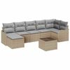 vidaXL Havesofa S&aelig;t Beige polyrattan