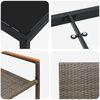 vidaXL Have Spisebordss&aelig;t med pude 3 pcs Gr&aring; polyrattan
