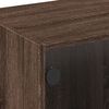 vidaXL skab med glasl&aring;ger 68x37x42 cm brun egetr&aelig;sfarve