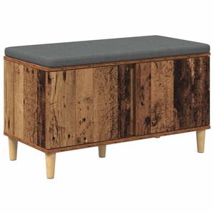 vidaXL Hallb&aelig;nk Gammelt tr&aelig; 80 x 38 x 46 cm Kunstigt tr&aelig; og stof