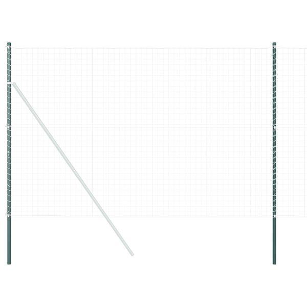 vidaXL Hegnsp&aelig;l 12 pcs Gr&oslash;n Pulverlakeret St&aring;l