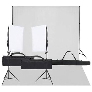 vidaXL fotostudies&aelig;t med lampes&aelig;t og baggrund