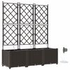 vidaXL Have Blomsterkrukke 3 pcs Brun 120 x 40 x 142 cm Plastik