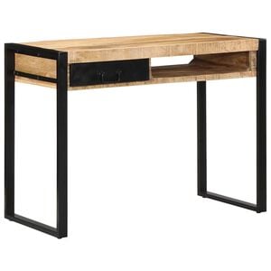vidaXL skrivebord 100x50x75 cm massivt ru mangotr&aelig;