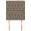 vidaXL sengegavl taupe 80x7x118/128 cm stof