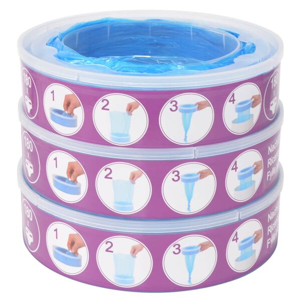 vidaXL blespand-refill til Angelcare Diaper Genie 3 stk.